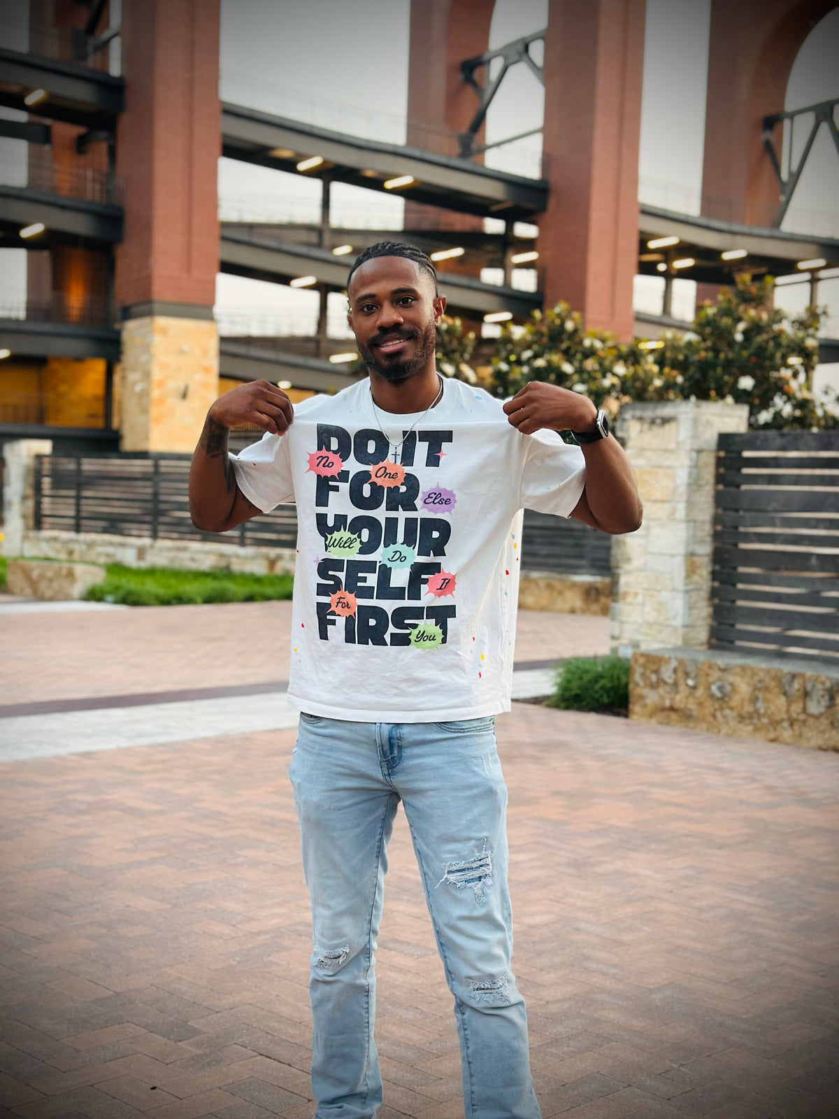 Do It For Yourself First Paint Splatter T-Shirt